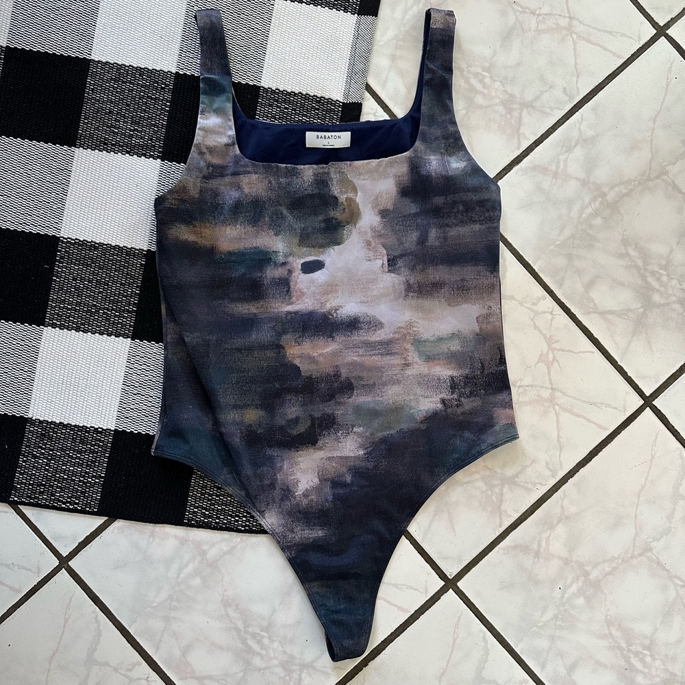 Babaton Multicolor Abstract Bodysuit